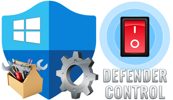 Defender Control v2.1 Interface showing disabled Windows Defender status